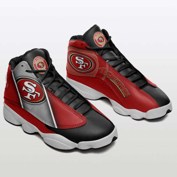 Tubopro San Francisco 49ers NFL AJ13 Sneakers Shoes For Men And Women - Image 2