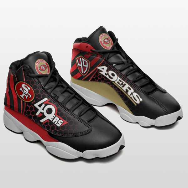 Tubopro San Francisco 49ers NFL AJ13 Sneakers Shoes For Men And Women - Image 2