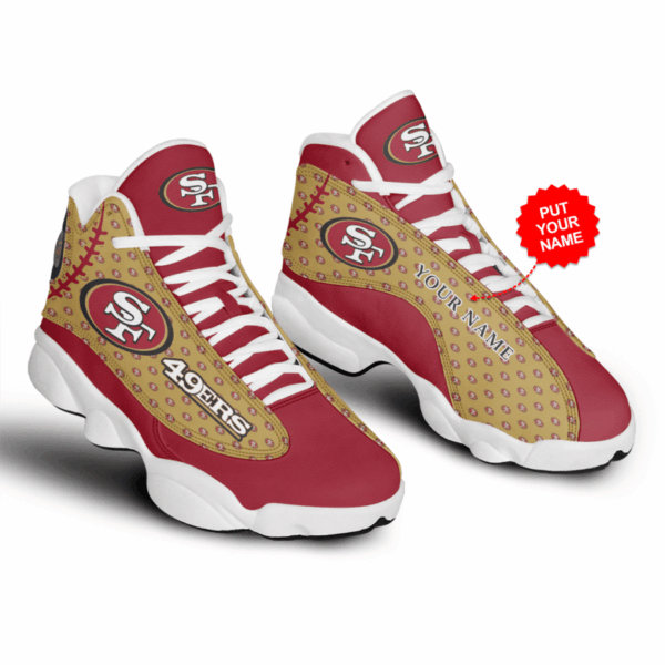 Tubopro San Francisco 49ers NFL AJ13 Sneakers Shoes For Men And Women - Image 2