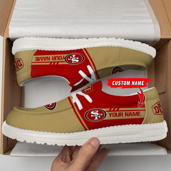 Tubopro San Francisco 49ers Personalized Hey Dude Shoes For Men And Women - Image 2