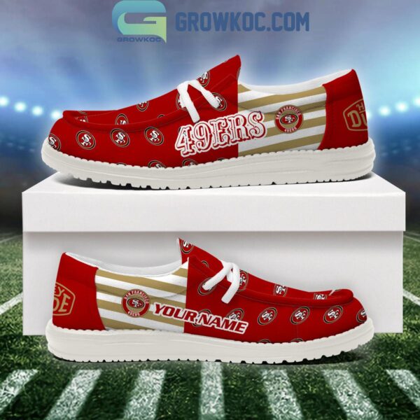 Tubopro San Francisco 49ers Personalized Hey Dude Shoes For Men And Women - Image 2