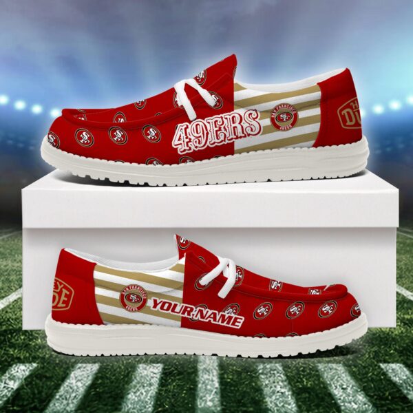 Tubopro San Francisco 49ers Personalized Hey Dude Shoes For Men And Women - Image 2