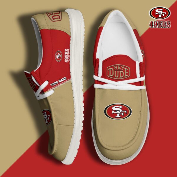 Tubopro San Francisco 49ers Personalized Hey Dude Shoes For Men And Women - Image 2