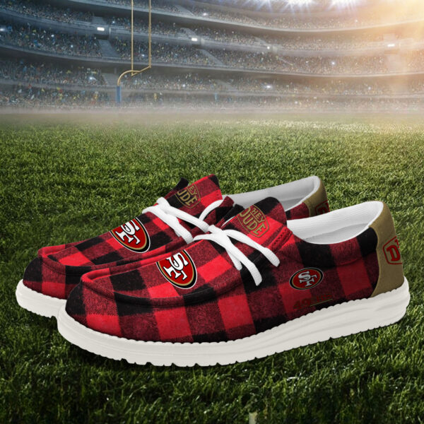 Tubopro San Francisco 49ers Personalized Hey Dude Shoes For Men And Women - Image 3