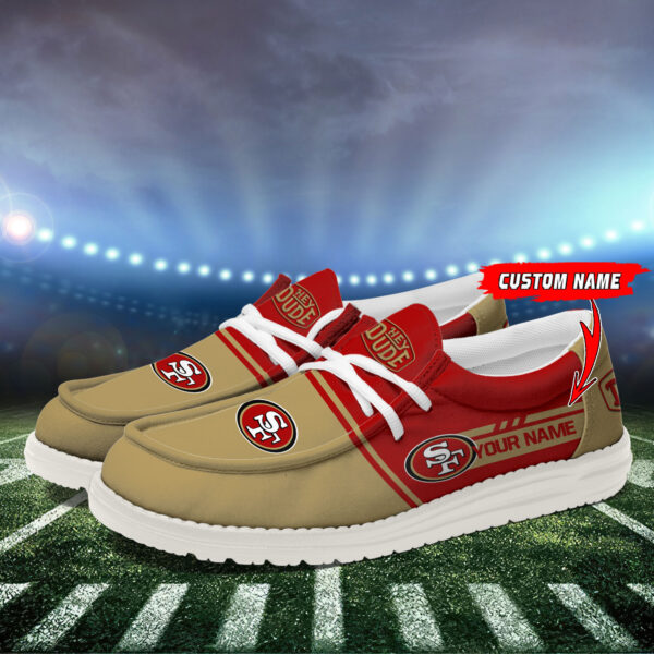 Tubopro San Francisco 49ers Personalized Hey Dude Shoes For Men And Women - Image 3