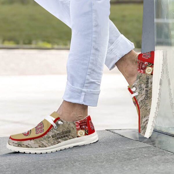Tubopro San Francisco 49ers Personalized Hey Dude Shoes For Men And Women - Image 4