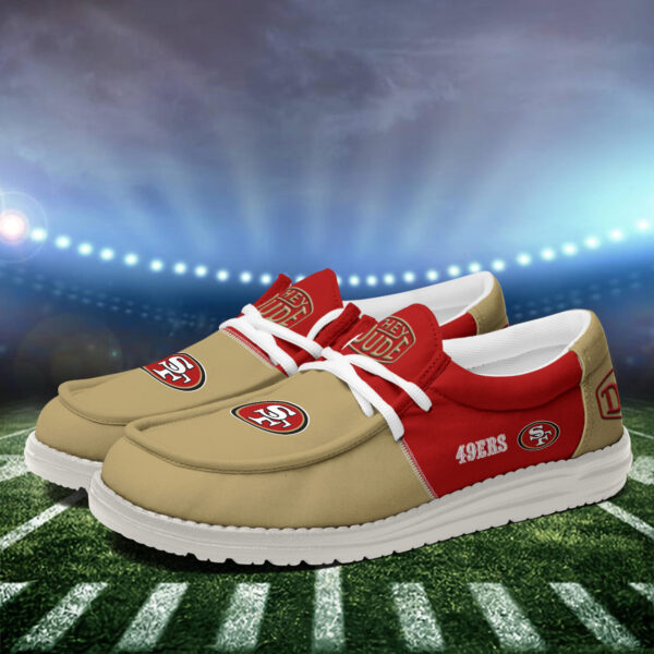 Tubopro San Francisco 49ers Personalized Hey Dude Shoes For Men And Women - Image 4