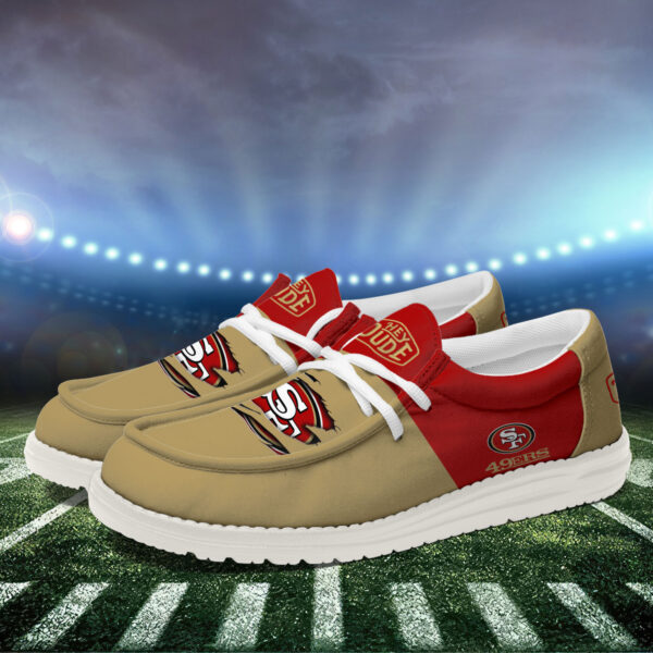 Tubopro San Francisco 49ers Personalized Hey Dude Shoes For Men And Women - Image 2