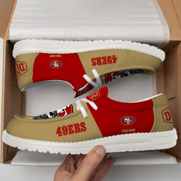 Tubopro San Francisco 49ers Personalized Hey Dude Shoes For Men And Women - Image 3
