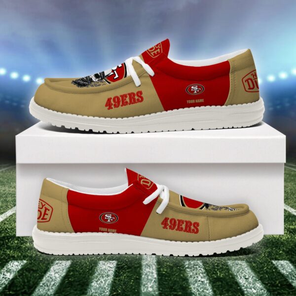 Tubopro San Francisco 49ers Personalized Hey Dude Shoes For Men And Women - Image 4