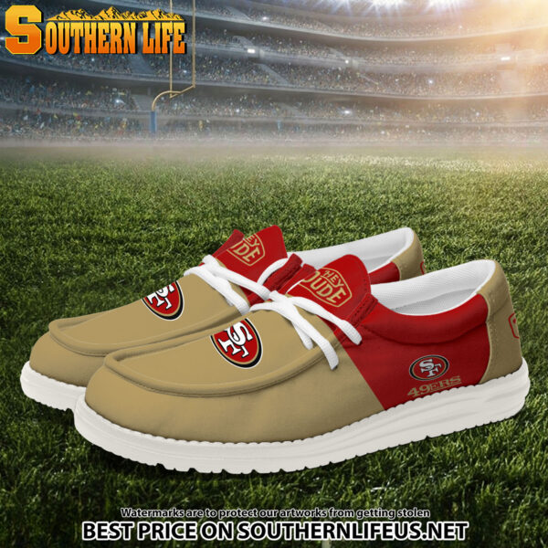 Tubopro San Francisco 49ers Personalized Hey Dude Shoes For Men And Women - Image 2