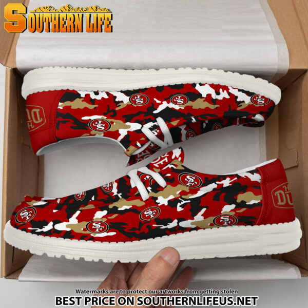 Tubopro San Francisco 49ers Personalized Hey Dude Shoes For Men And Women - Image 4