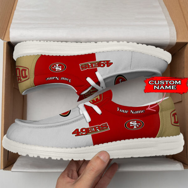 Tubopro San Francisco 49ers Personalized Hey Dude Shoes For Men And Women - Image 3