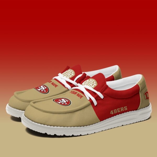 Tubopro San Francisco 49ers Personalized Hey Dude Shoes For Men And Women - Image 3
