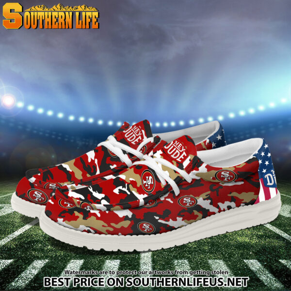 Tubopro San Francisco 49ers Personalized Hey Dude Shoes For Men And Women - Image 2