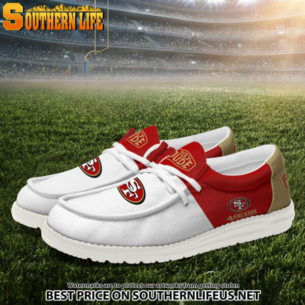 Tubopro San Francisco 49ers Personalized Hey Dude Shoes For Men And Women - Image 2