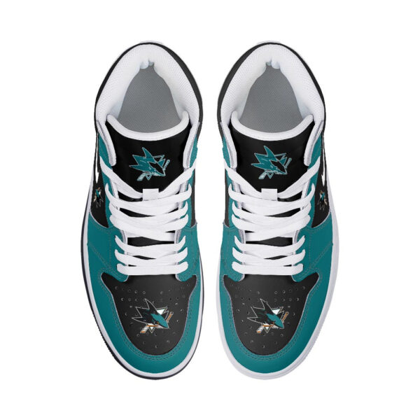 Tubopro San Jose Sharks AJ1 High Sneakers Shoes For Men And Women - Image 3
