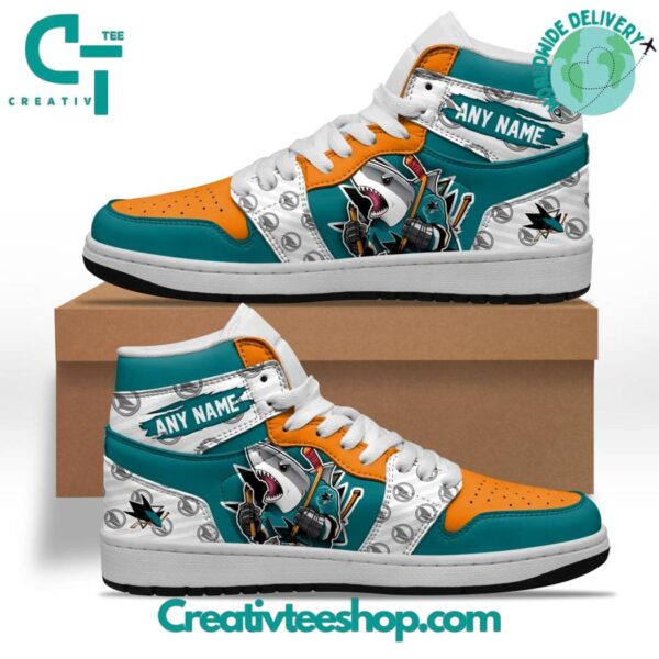 Tubopro San Jose Sharks AJ1 High Sneakers Shoes For Men And Women