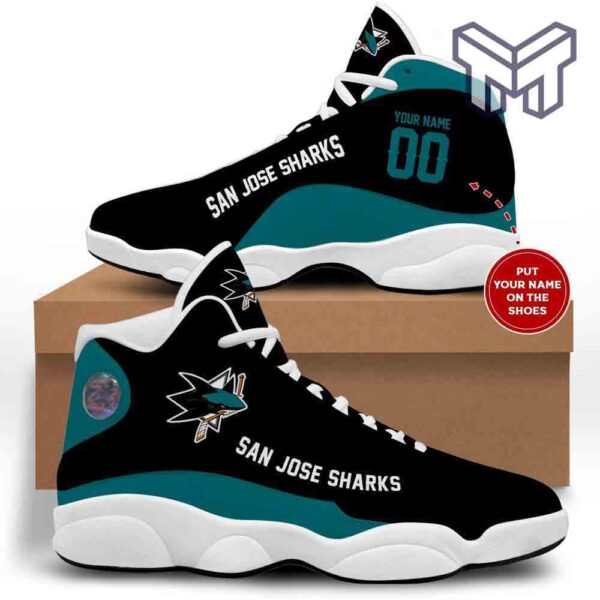 Tubopro San Jose Sharks AJ13 Sneakers Shoes For Men And Women