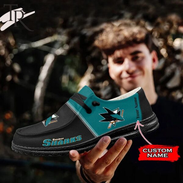 Tubopro San Jose Sharks Personalized Hey Dude Shoes For Men And Women - Image 2