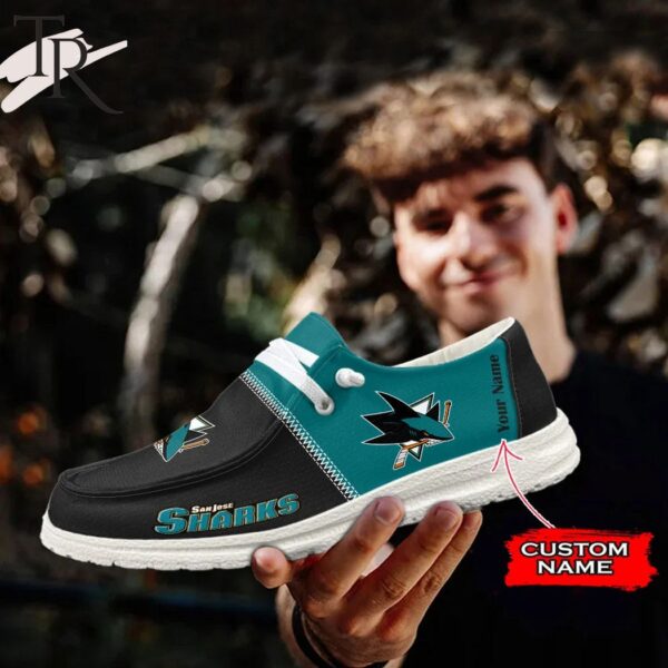 Tubopro San Jose Sharks Personalized Hey Dude Shoes For Men And Women - Image 6