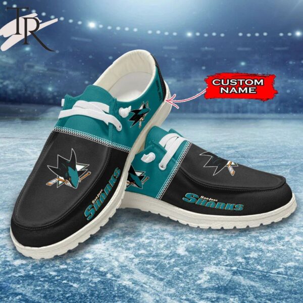 Tubopro San Jose Sharks Personalized Hey Dude Shoes For Men And Women - Image 5