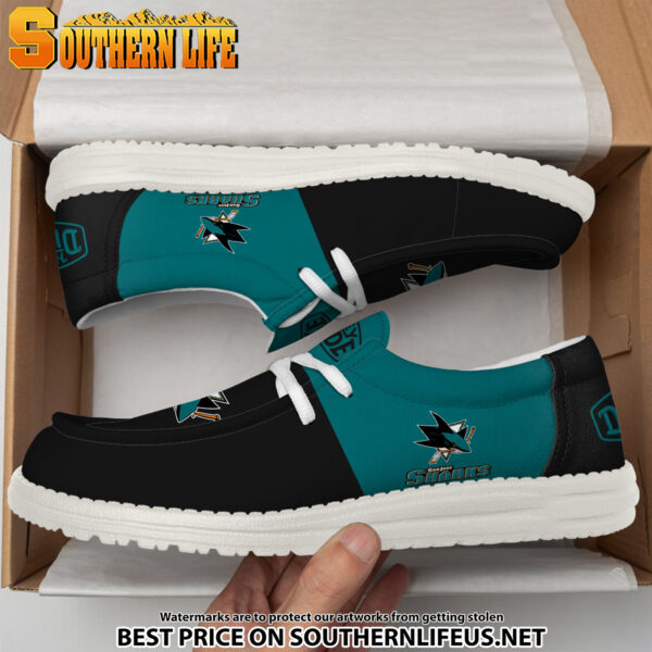 Tubopro San Jose Sharks Personalized Hey Dude Shoes For Men And Women - Image 3