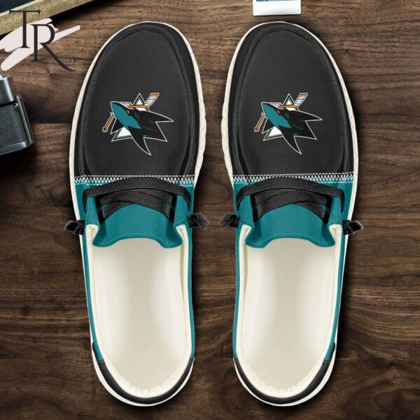 Tubopro San Jose Sharks Personalized Hey Dude Shoes For Men And Women - Image 3