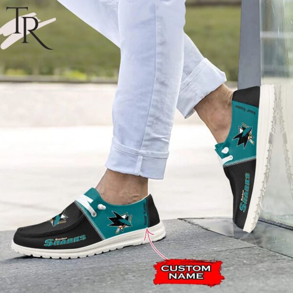 Tubopro San Jose Sharks Personalized Hey Dude Shoes For Men And Women - Image 4