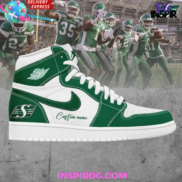 Tubopro Saskatchewan Roughriders AJ1 High Sneakers Shoes For Men And Women - Image 2