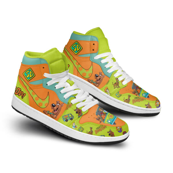 Tubopro Scooby-Doo AJ1 High Sneakers Shoes For Men And Women - Image 3