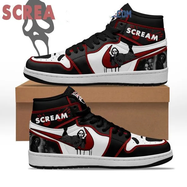 Tubopro Scream Ghostface AJ1 High Sneakers Shoes For Men And Women