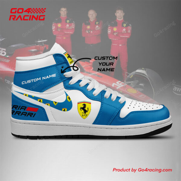 Tubopro Scuderia Ferrari AJ1 High Sneakers Shoes For Men And Women - Image 3