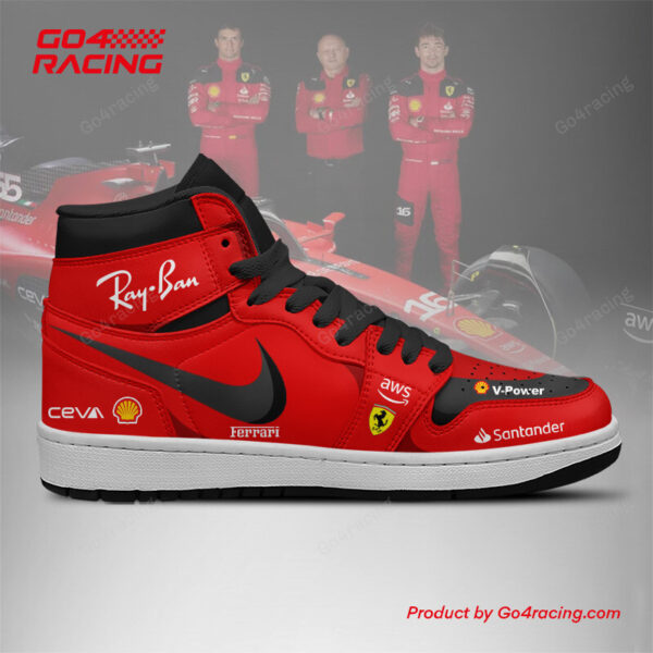 Tubopro Scuderia Ferrari AJ1 High Sneakers Shoes For Men And Women - Image 3