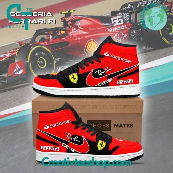 Tubopro Scuderia Ferrari AJ1 High Sneakers Shoes For Men And Women