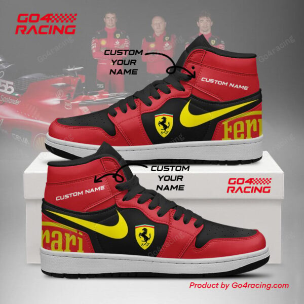 Tubopro Scuderia Ferrari AJ1 High Sneakers Shoes For Men And Women