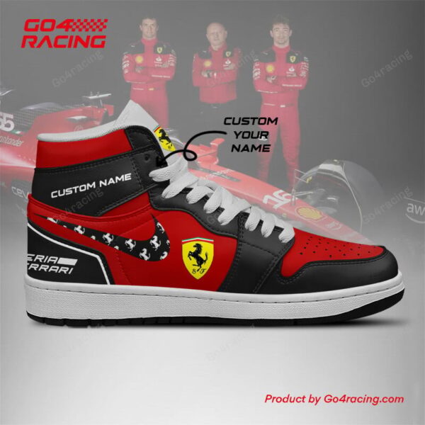 Tubopro Scuderia Ferrari AJ1 High Sneakers Shoes For Men And Women - Image 3