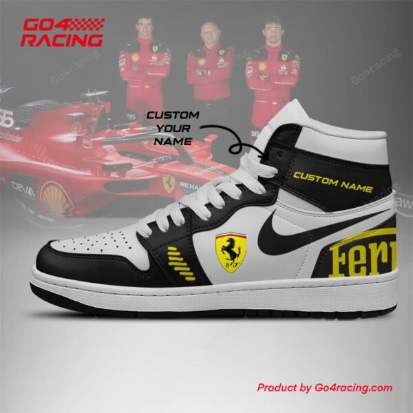 Tubopro Scuderia Ferrari AJ1 High Sneakers Shoes For Men And Women - Image 2