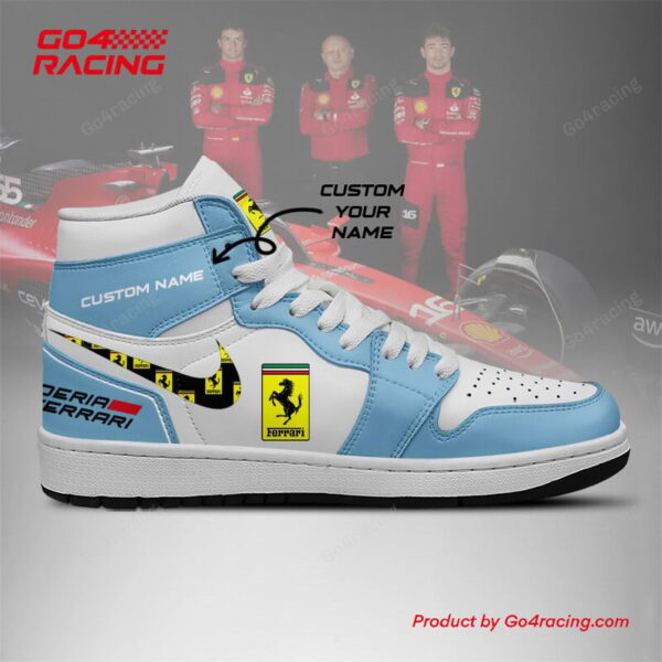 Tubopro Scuderia Ferrari AJ1 High Sneakers Shoes For Men And Women - Image 3
