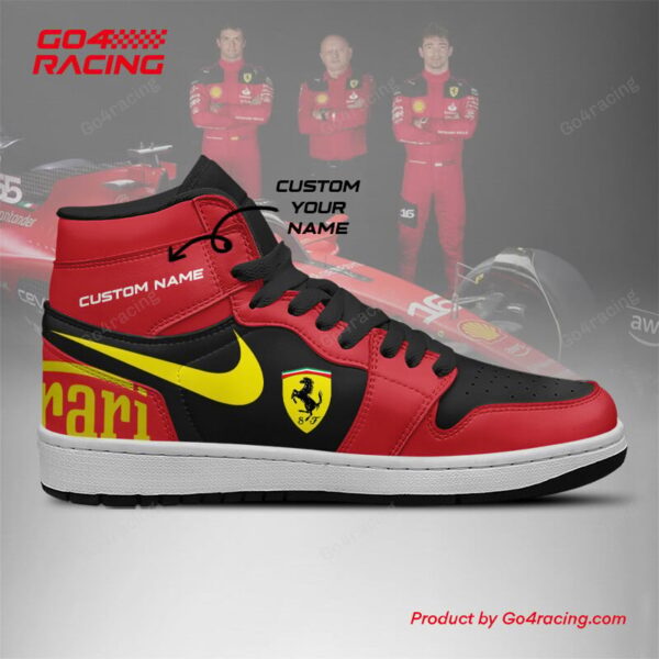 Tubopro Scuderia Ferrari AJ1 High Sneakers Shoes For Men And Women - Image 3