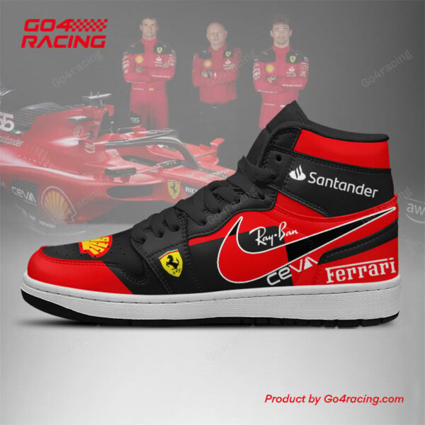 Tubopro Scuderia Ferrari AJ1 High Sneakers Shoes For Men And Women - Image 2
