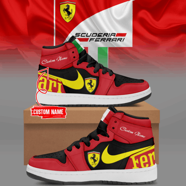 Tubopro Scuderia Ferrari AJ1 High Sneakers Shoes For Men And Women