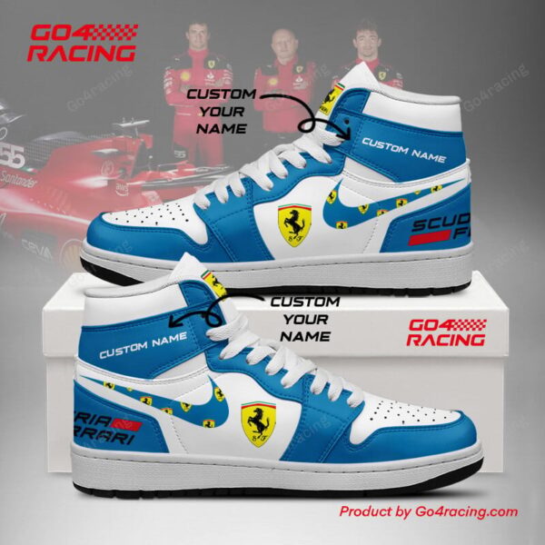 Tubopro Scuderia Ferrari AJ1 High Sneakers Shoes For Men And Women