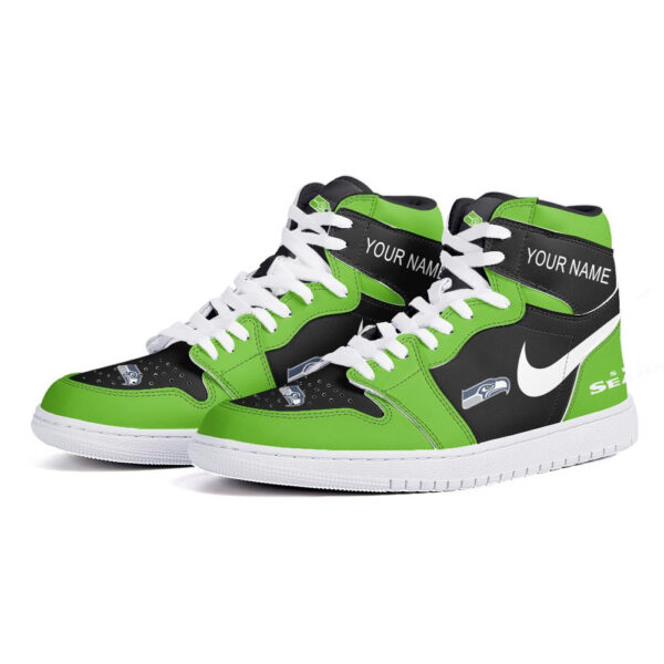 Tubopro Seattle Seahawks AJ1 High Sneakers Shoes For Men And Women