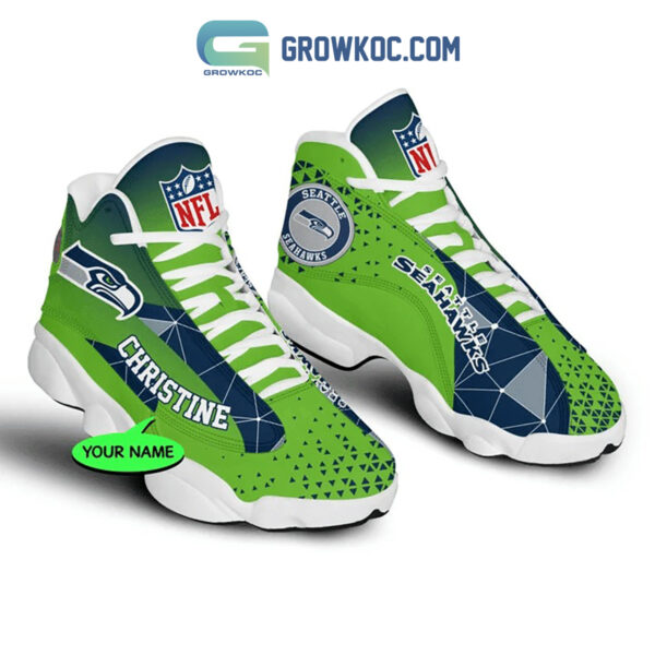 Tubopro Seattle Seahawks AJ13 Sneakers Shoes For Men And Women - Image 2