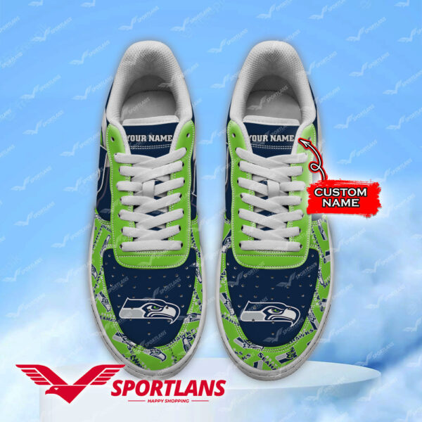 Tubopro Seattle Seahawks NFL Air Low-Top Sneakers Shoes For Men And Women - Image 2
