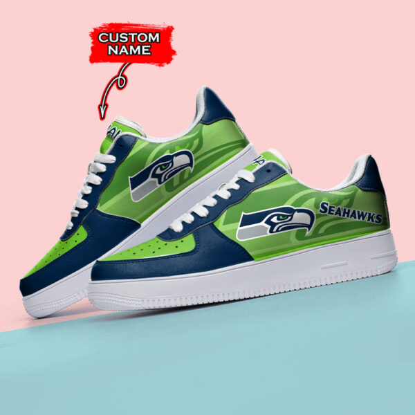 Tubopro Seattle Seahawks NFL Air Low-Top Sneakers Shoes For Men And Women - Image 3