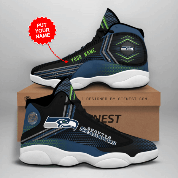 Tubopro Seattle Seahawks NFL AJ13 Sneakers Shoes For Men And Women