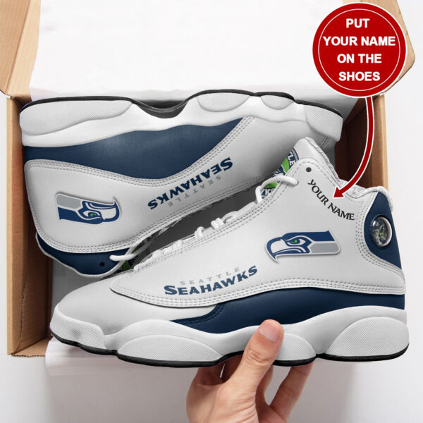 Tubopro Seattle Seahawks NFL AJ13 Sneakers Shoes For Men And Women - Image 2