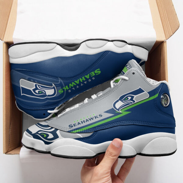 Tubopro Seattle Seahawks NFL AJ13 Sneakers Shoes For Men And Women - Image 2